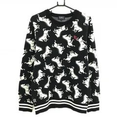 パーリーゲイツ セーター ネイビー×白 ポニー柄 ウール100％ ニット メンズ 6(XL ) ゴルフウェア PEARLY GATES