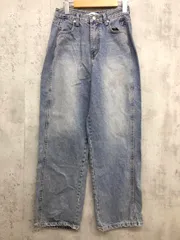 by muni:r バイムニール 0109-01-0191 ミディアムブルー ワイド デニムパンツ sizeM/ブルー ■■ レディース