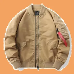 [チーアン　Ｔｉａｎｎ] MA-1メンズ ライトジャケット ブルゾン バイクジャケット スタジャン 薄手 ジャンパー ミリタリージャケット ライダース 防風 アウター カジュアル 大きいサイズ