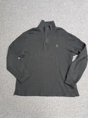 ポロ ハーフジップアップニット