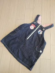 ミッキーマウス デニム サスペンダー スカート 100