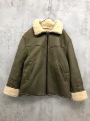 ICEBERG アイスバーグ イタリア製 革 レザー ボア アウター ジャンパー ジャケット size42/カーキ ◆■◎メンズ