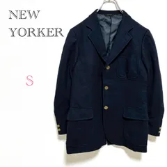 ニューヨーカー NEW YORKER【S】テーラードジャケット ウールジャケット 金ボタン付きスーツ 無地 シンプル セミフォーマル
