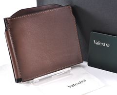 良品✨ ヴァレクストラ 折り財布 正規品 マネークリップ レザー 二