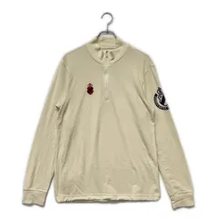 中古 メンズ パーリーゲイツ PEARLY GATES 長袖シャツ 5(L) 白 クリーム色 ハーフジップ 起毛素材