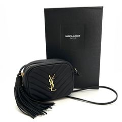 美品】サンローラン ブロガー ショルダーバッグ YSL フリンジ レザー 