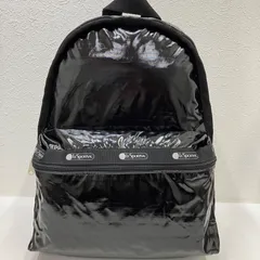 8950　LeSportsac レスポートサック　リュックサック　バックパック　リュック　ブラック　黒　ブラックシャイン　エナメル　パテント　Black Shine　レディース　シンプル　きれいめ　カジュアル　軽量