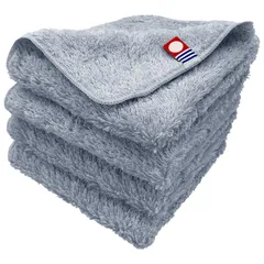 今治タオル タオルハンカチ 4枚セット アースカラー ブルー 約20×20cm 綿100% 吸水 吸水 速乾 柔らかい手触り 新品 未使用 まとめ買い