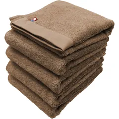 今治タオル フェイスタオル 5枚セット アースカラー ブラウン 約34×86cm 綿100% 吸水 吸水 速乾 柔らかい手触り 新品 未使用 まとめ買い