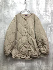 ITEMS URBAN RESEARCH アイテムズアーバンリサーチ it07-27r002 中綿 ノーカラー キルティング ジャケット sizeS/モカ ◆■ レディース