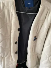 Yale ボア キルティング ジャケット アイボリー