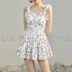 花柄 ワンピース 水着 20代 30代 レディース 体型カバー オールインワン スイムウェア プール遊び 韓国 水陸両用 ミズギ 大人可愛い ハイウ