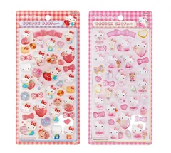 【2枚セット】サンスター文具 ボンボンドロップシール サンリオ ハローキティ 赤 ピンク