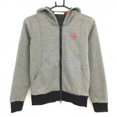 【超美品】フェアリーパウダー ジップパーカー 黒×白 裏起毛 ジャケット レディース 2(M) ゴルフウェア FAIRY POWDERのサムネイル