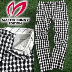 MASTER BUNNY EDITION by PEARLY GATES マスターバニー エディション パーリーゲイツ 裏フリース調 ボンディング モノグラム柄 ストレッチ パンツ ゴルフウェア 758-3131005 定価2.8万 ▲043▼51009w06