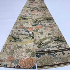 丸帯 アンティーク ヴィンテージ 全通 金帯 374cm 花嫁衣装 貸衣装 中古 リサイクル 結婚式 婚礼 着付け 舞台 きもの 着物 5106