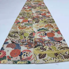 丸帯 アンティーク ヴィンテージ 全通 金帯 394cm 花嫁衣装 貸衣装 中古 リサイクル 結婚式 婚礼 着付け 舞台 きもの 着物 5115