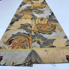 丸帯 アンティーク ヴィンテージ 全通 金帯 382cm 花嫁衣装 貸衣装 中古 リサイクル 結婚式 婚礼 着付け 舞台 きもの 着物 5135