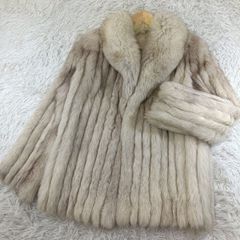 ブルーフォックス ファーコート リアルファー 貂 本毛皮 狐 FOX ボリューム〇 ふかふか レディース アウター ミドルコート ハーフコート