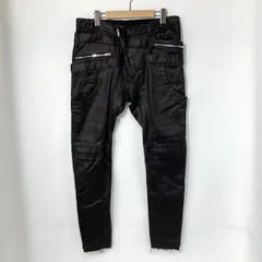 bajra バジュラ コーティングストレッチ三段パンツ 158UP06 美品 サルエルパンツ コットン 無地 カジュアル メンズ サイズ3 Lサイズ相当 ブラック ボトム A15711◆