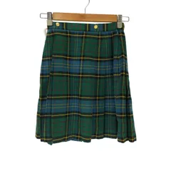 ラルフローレン RALPH LAUREN 金釦 プリーツチェックスカート レディース  150