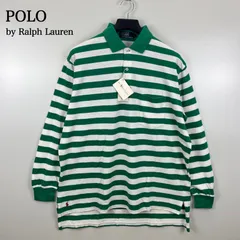 POLO by Ralph Lauren 00s archive NWT L/S polo rugger shirts L ポロバイラルフローレン タグ付 長袖ポロ ラガーシャツ ボーダー ナイガイ 日本企画 オールド 鹿子