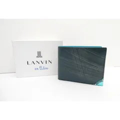 LANVIN en Bleu ランバン オン ブルー 二つ折り財布 箱付 △WA6421