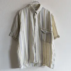 【雰囲気抜群】 GIVENCHY【リネン100％ BD シャツ】ジバンシィ 麻 ボタンダウン 半袖 古着 26010778のサムネイル