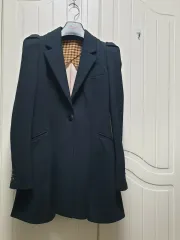 JILL STUART バイ JILL STUART ブラック ロング ジャケット コート 85