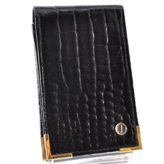 dunhill ダンヒル Card Case カードケース 名刺入れ パスケース Black ブラック 黒 Gold ゴールド Unisex