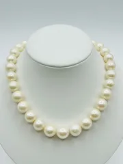 南洋 白蝶 パール ネックレス 11.5-14.5mm ビッグサイズナチュラルカラー South Sea Pearl