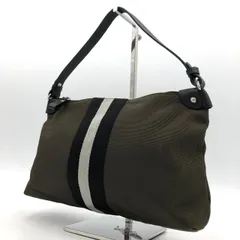 BALLY バリー ショルダーバッグ トレインスポッティング  ナイロン レザー 茶 ストライプ 肩掛け