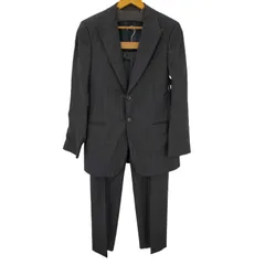 ジョルジオアルマーニ Giorgio Armani 10S イタリア製 VIRGIN WOOL バージンウール ストライプ 2B テーラード ノータック スラックス パンツ スーツ セットアップ メンズ  50のサムネイル