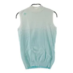 サイズ：M DESCENTE GOLF デサントゴルフ  モックネック ニットベスト  ブルー系 [240101615097] ゴルフウェア レディース ストスト