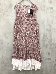 新品 nano universe ナノユニバース ボタニカル ノースリーブ ワンピース sizeL/ピンク ■◆ レディース