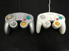 ◆任天堂/Nintendo GAMECUBE コントローラー 2本セット ホワイト/シルバー ゲームキューブ 動作未確認品 ◆ m0o7906