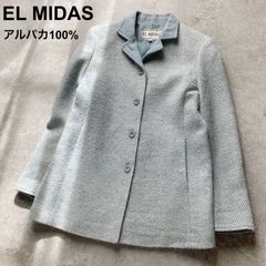 美品EL MIDAS カシミヤコート　チェスター　カシミヤ100% 比翼　グレー 美品EL MIDAS カシミヤコート チェスター カシミヤ100% 比翼 グレー
