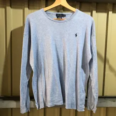 1634 POLO RALPH LAUREN セーター 水色 L ポロラルフローレン ニット コットン  ワンポイント 刺繍ロゴ ポロポニー 古着卸 アメリカ仕入
