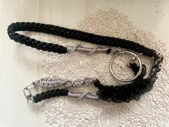 パラコード　スマホ　ショルダー　ストラップ　ハンドメイド　フリル　リボン　2way