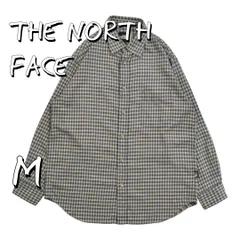【美品】THE NORTH FACEノースフェイス チェック柄ドライネルシャツ NT-4562 M ネイビー【古着】【中古】【送料無料】