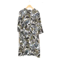 美品 Smaxmara エスマックスマーラ ワンピース 42 (M-L相当) レーヨン他 長袖 ひざ下丈 レディース AY7928A58 