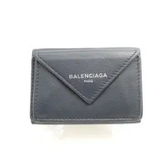 美品 BALENCIAGA バレンシアガ ペーパーミニウォレット 三つ折り財布 サイフ AO3659 