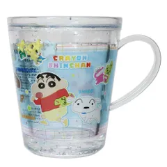 クレヨンしんちゃん プラカップ ウォーターカップ ステッカー ティーズファクトリー プラコップ プラスチック 食器 アニメキャラクター グッズ 