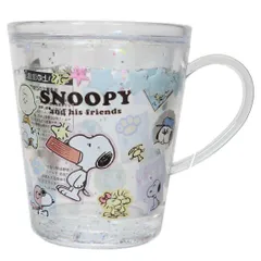 スヌーピー プラカップ ウォーターカップ ステッカー ピーナッツ ティーズファクトリー プラコップ プラスチック 食器 キャラクター グッズ 