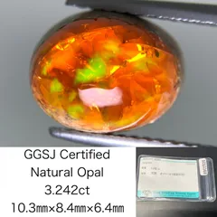 オパール  天然  3.242ct  カン有り 宝石ソーティング付き  10.3㎜×8.4㎜×6.4㎜  ルース（ 裸石 ）  7972Y