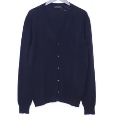 PRADA バージンウールニットカーディガン サイズ52 ネイビー UMC484-R102のサムネイル
