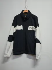 ニューバランス ブラック/ホワイト ウィンドブレーカー ジャケット アウター