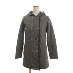 トラディショナルウェザーウェア Traditional Weatherwear キルティングコート ひざ丈 フード 中綿 裏ボア 132BA-2009I グレー 32 ■TC