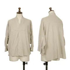  ワイズY's リネンメッシュドルマンニットカーディガン ベージュ2