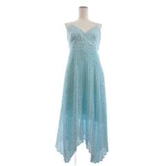 ユニクロ UNIQLO タグ付き C プリーツキャミソールワンピース ロング丈 水色 M